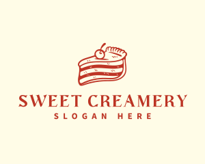 Pastry Cake Cherry logo design