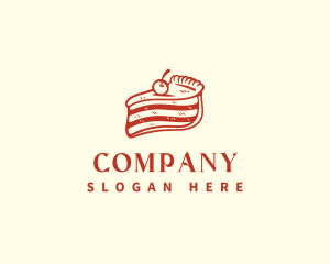 Baker - Pastry Cake Cherry logo design