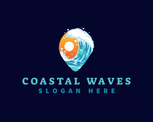 Coast - Sunset Wave Travel logo design