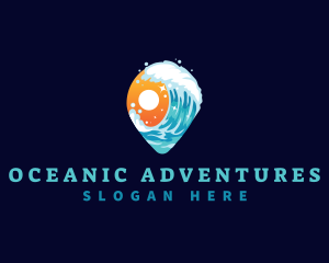 Sunset Wave Travel logo design