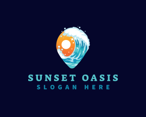 Sunset Wave Travel logo design