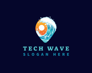 Sunset Wave Travel logo design