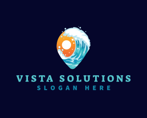 Sunset Wave Travel logo design