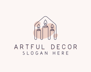 Home Decor Candlelight  logo design