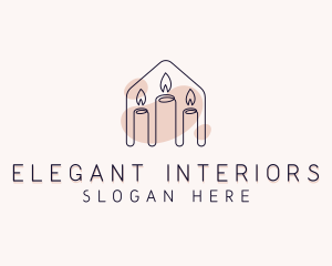 Home Decor Candlelight  logo design