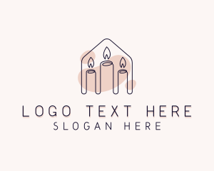 Candle - Home Decor Candlelight logo design