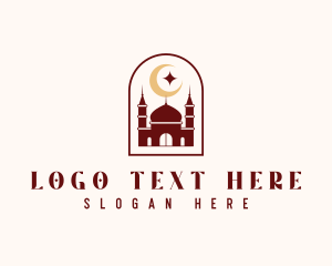 Crescent Moon - Religious Muslim Mosque logo design