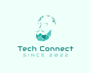 Modern - Digital Tech Beard logo design