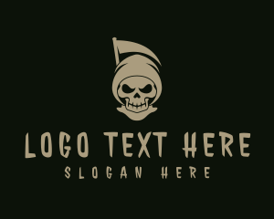 Hood - Demon Reaper Skull logo design