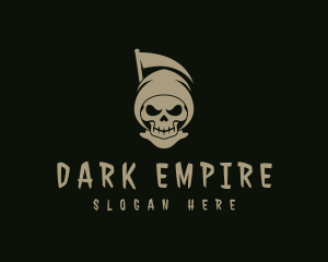 Demon Reaper Skull logo design