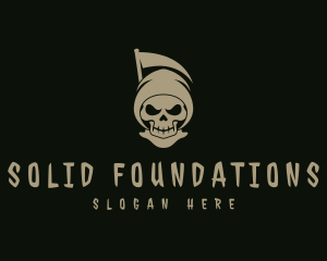 Video Game - Demon Reaper Skull logo design