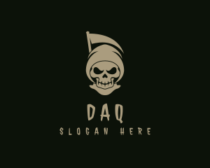 Demon Reaper Skull logo design