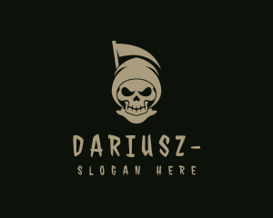 Cartoon - Demon Reaper Skull logo design
