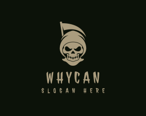 Gaming - Demon Reaper Skull logo design