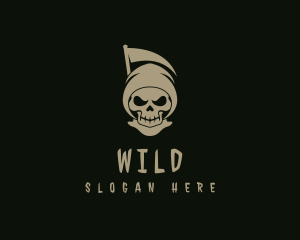 Undead - Demon Reaper Skull logo design