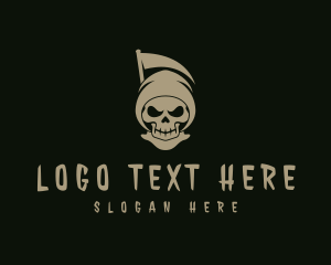 Demon Reaper Skull Logo