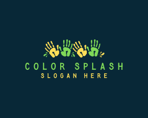 Paint Hand Print logo design