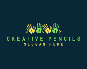 Paint Hand Print logo design