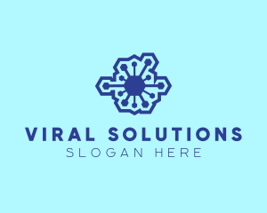 Virology - Microorganism Infectious Virus logo design