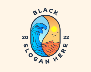 Aquatic - Ocean Splash Wave logo design