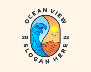 Ocean Splash Wave logo design