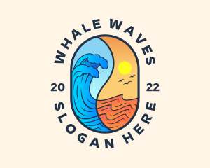 Ocean Splash Wave logo design