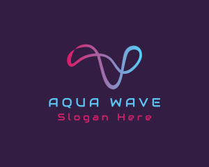 Gradient Wave Startup logo design