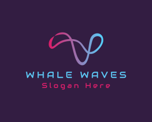 Gradient Wave Startup logo design