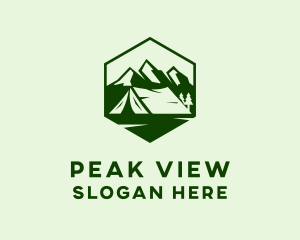 Mountain - Mountain Camping Tent logo design