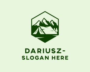 Tent - Mountain Camping Tent logo design