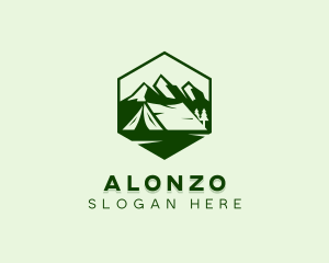 Mountain Camping Tent  logo design