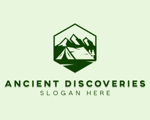 Mountain Camping Tent  logo design