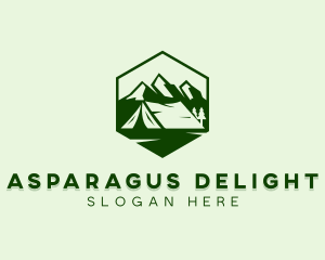 Mountain Camping Tent  logo design