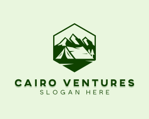 Mountain Camping Tent  logo design