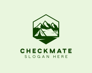 Mountain Camping Tent  logo design