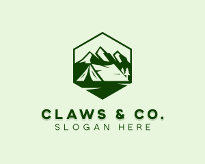 Mountain Camping Tent  logo design