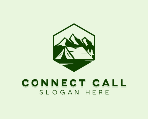 Mountain Camping Tent  logo design