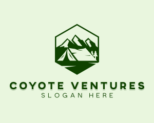 Mountain Camping Tent  logo design