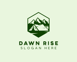 Mountain Camping Tent  logo design