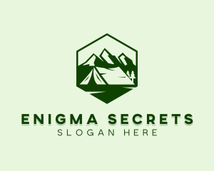 Mountain Camping Tent  logo design