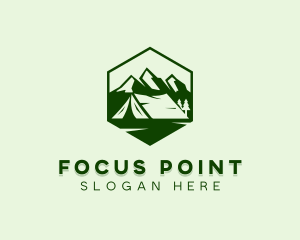 Mountain Camping Tent  logo design