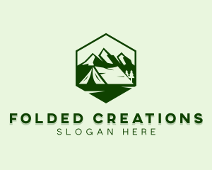 Mountain Camping Tent  logo design