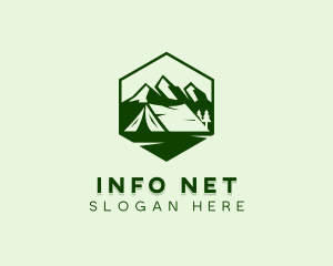 Mountain Camping Tent  logo design