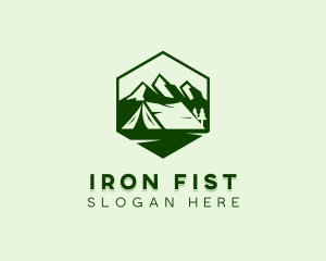 Mountain Camping Tent  logo design