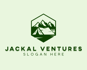 Mountain Camping Tent  logo design