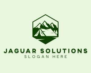 Mountain Camping Tent  logo design