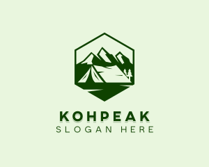 Mountain Camping Tent  logo design