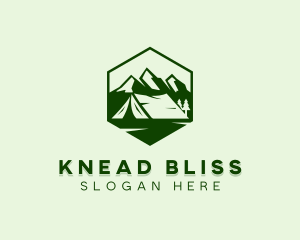 Mountain Camping Tent  logo design