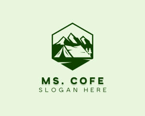 Mountain Camping Tent  logo design