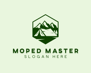 Mountain Camping Tent  logo design